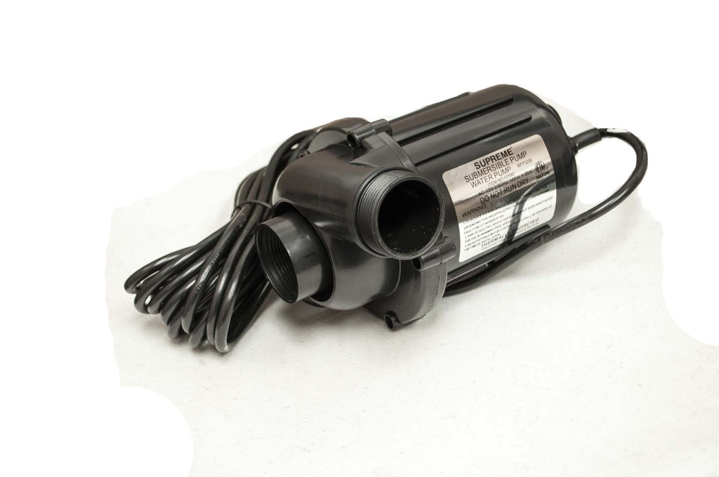 Black water pump with dual ports and power cord