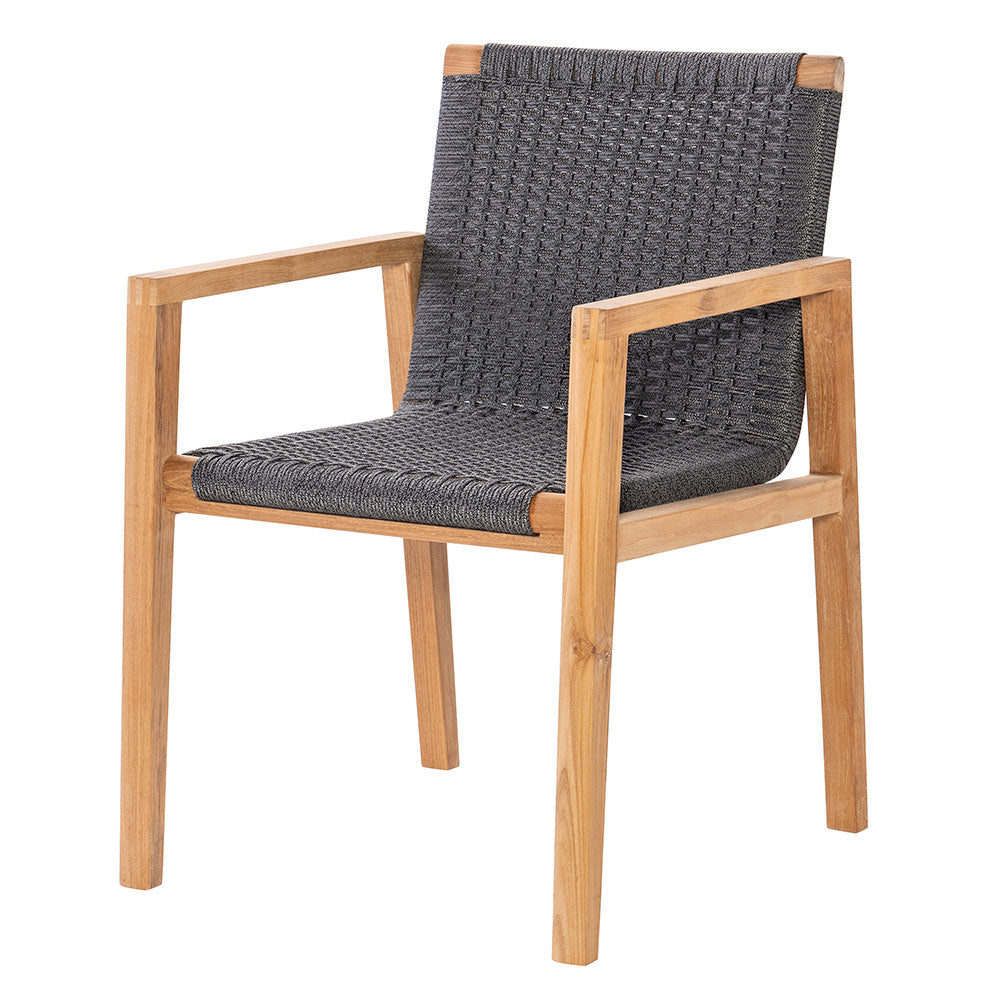 Royal Teak Collection Admiral Dining Chair, Charcoal