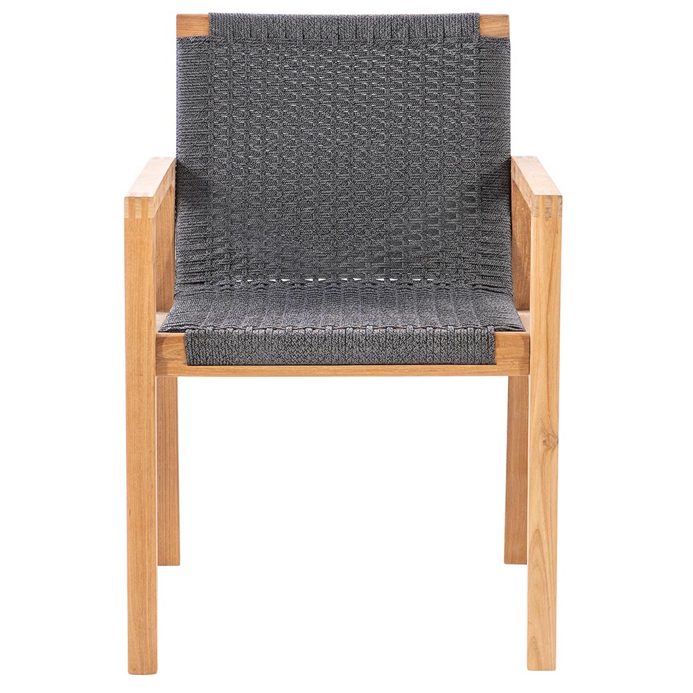 Royal Teak Collection Admiral Dining Chair, Charcoal