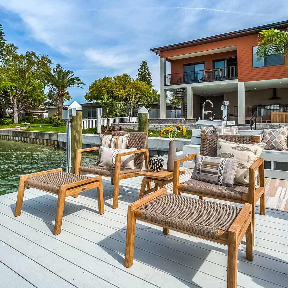 Royal Teak Collection Admiral Ottoman, Sand