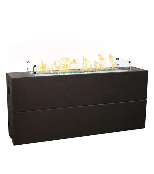 American Fyre Designs Milan Tall 72-Inch Linear GFRC Bar Height Gas Fire Table
