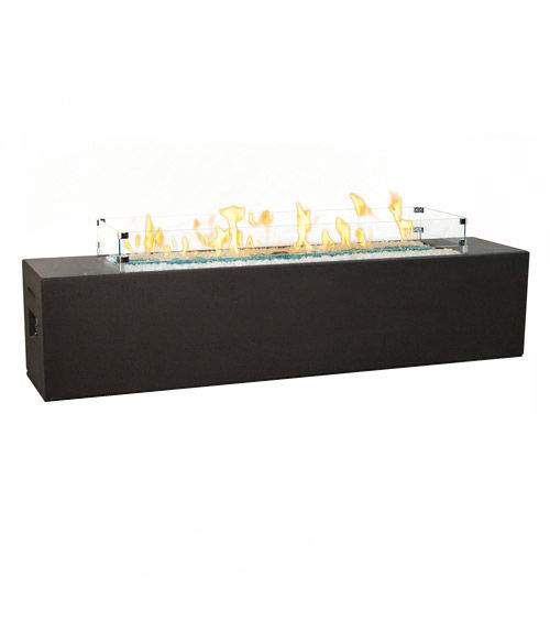 American Fyre Designs Milan Low 72-Inch Linear GFRC Chat Height Gas Fire Table