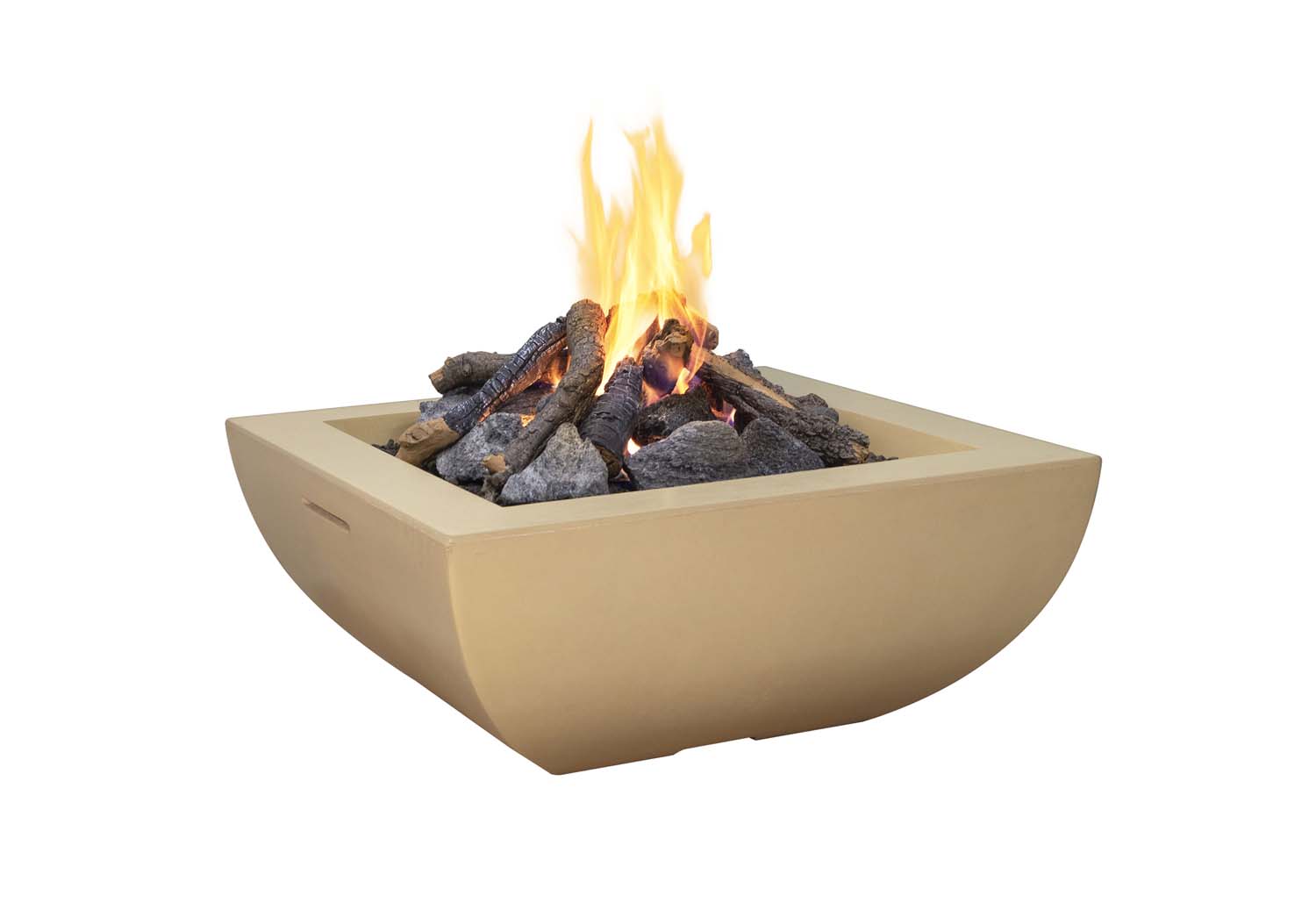 American Fyre Designs Bordeaux 36-Inch Square GFRC Gas Fire Bowl
