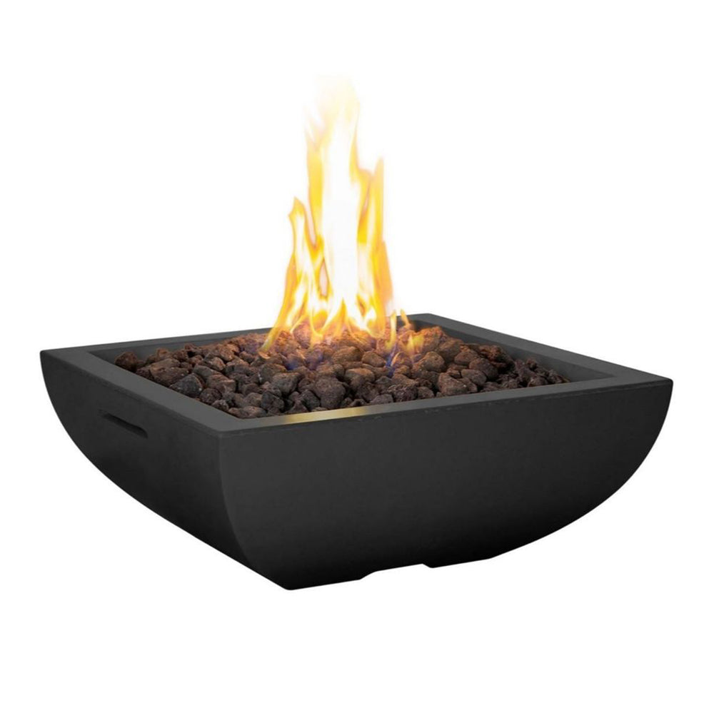 American Fyre Designs Bordeaux Petite 30-Inch Square GFRC Gas Fire Bowl