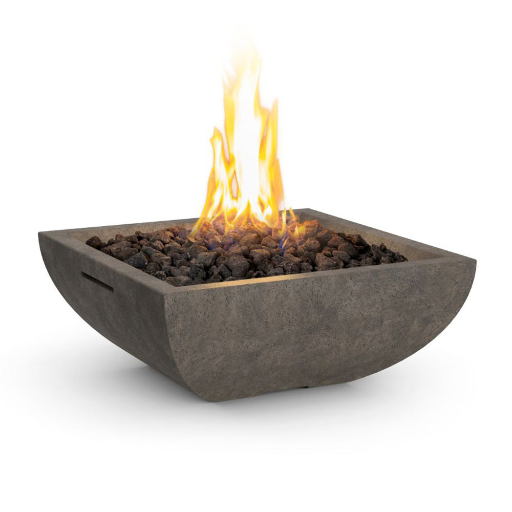American Fyre Designs Bordeaux Petite 30-Inch Square GFRC Gas Fire Bowl