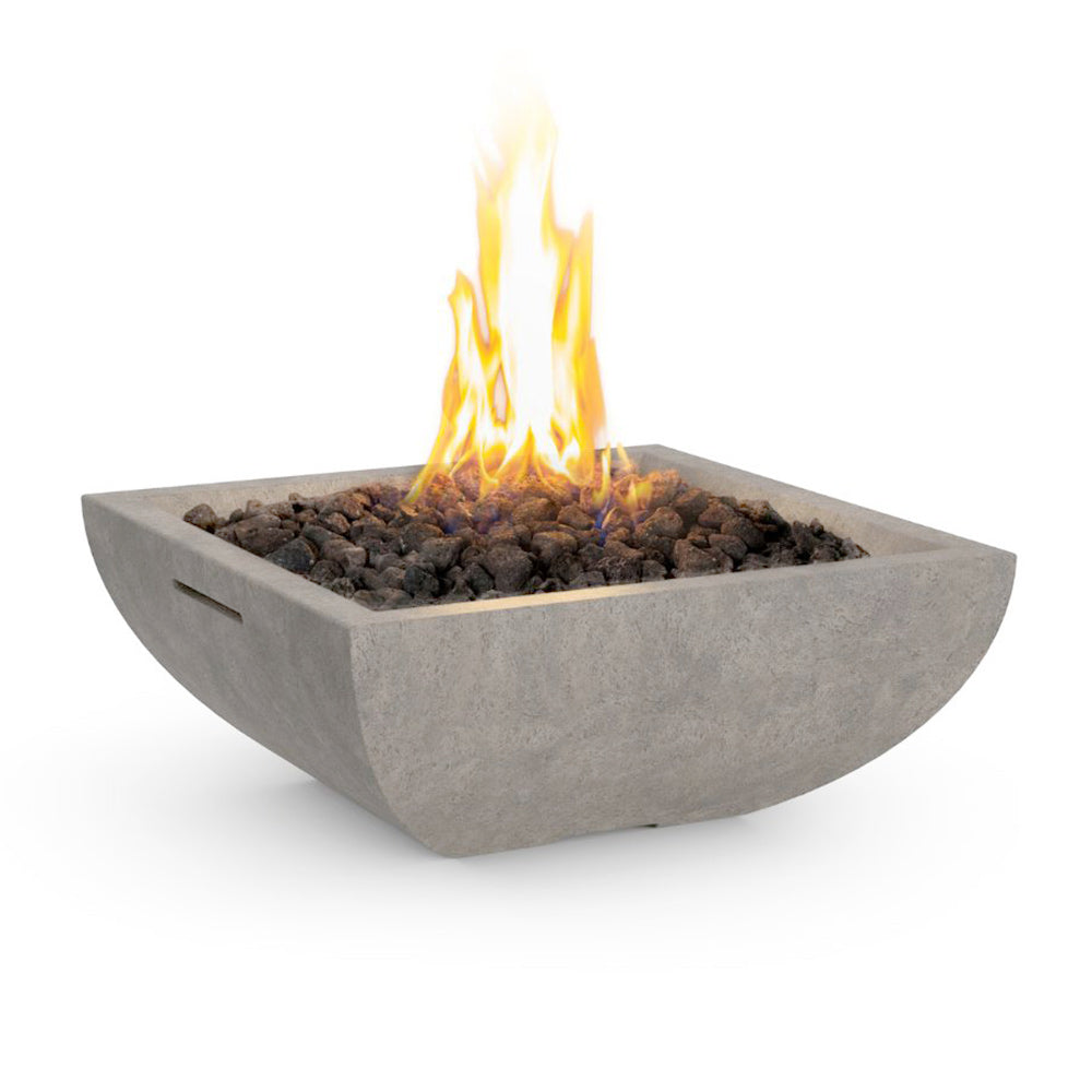 American Fyre Designs Bordeaux Petite 30-Inch Square GFRC Gas Fire Bowl