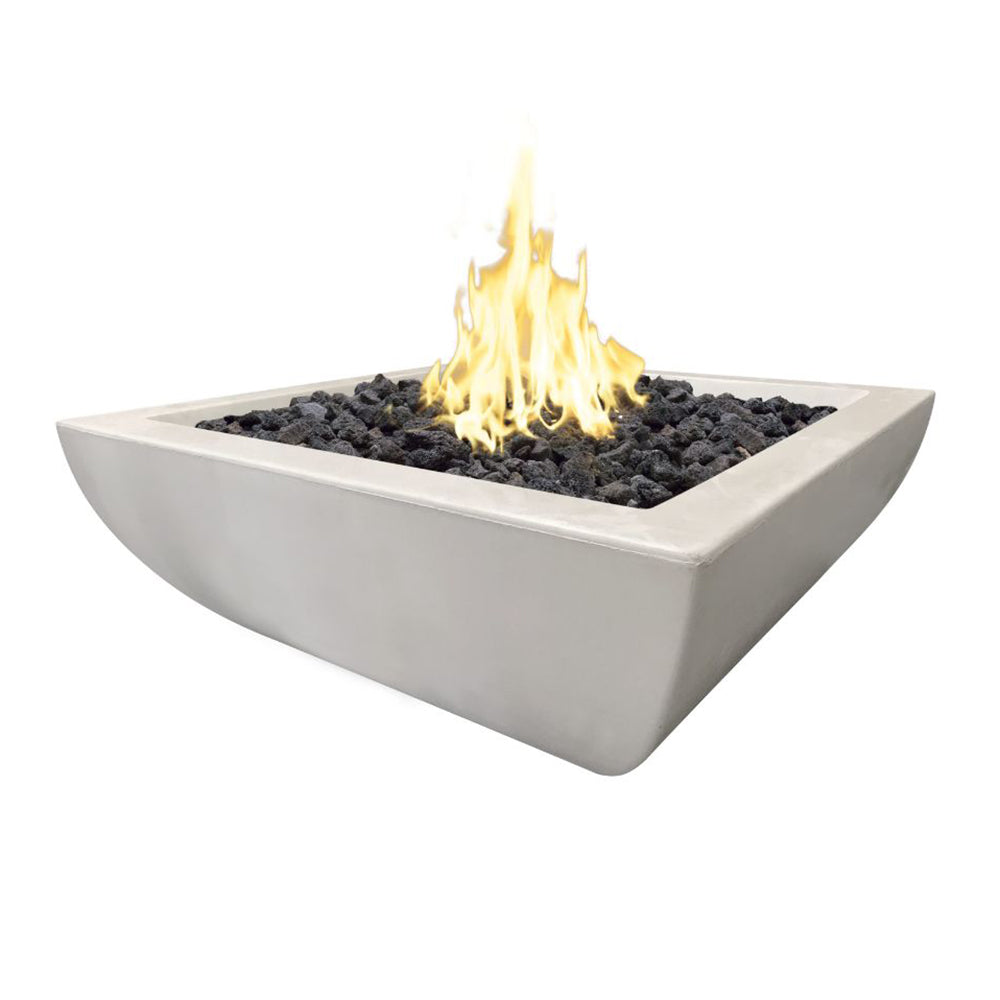 American Fyre Designs Bordeaux Petite 30-Inch Square GFRC Gas Fire Bowl