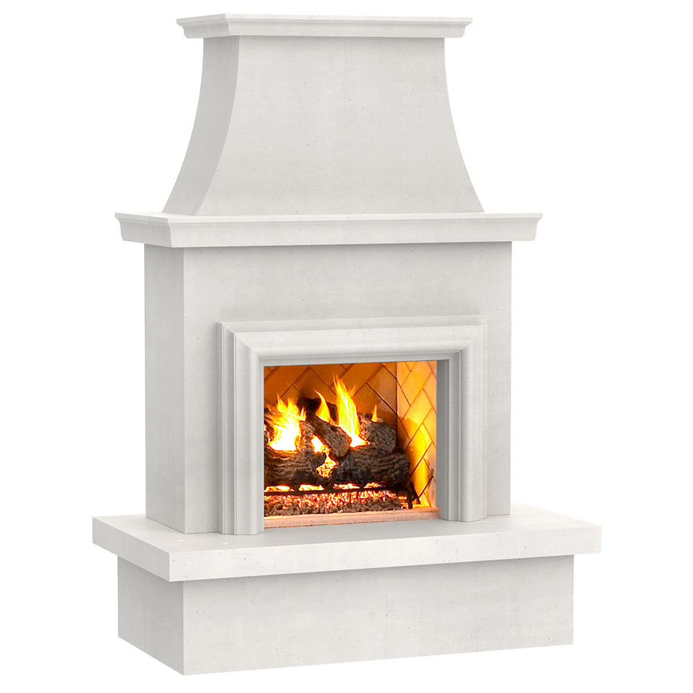 American Fyre Designs Contractor's Model Outdoor Gas Fireplace with Moulding