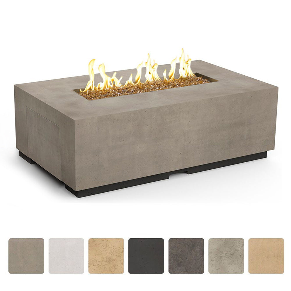 American Fyre Designs Legend LP Select 60-Inch Rectangular GFRC Chat Height Propane Gas Fire Table