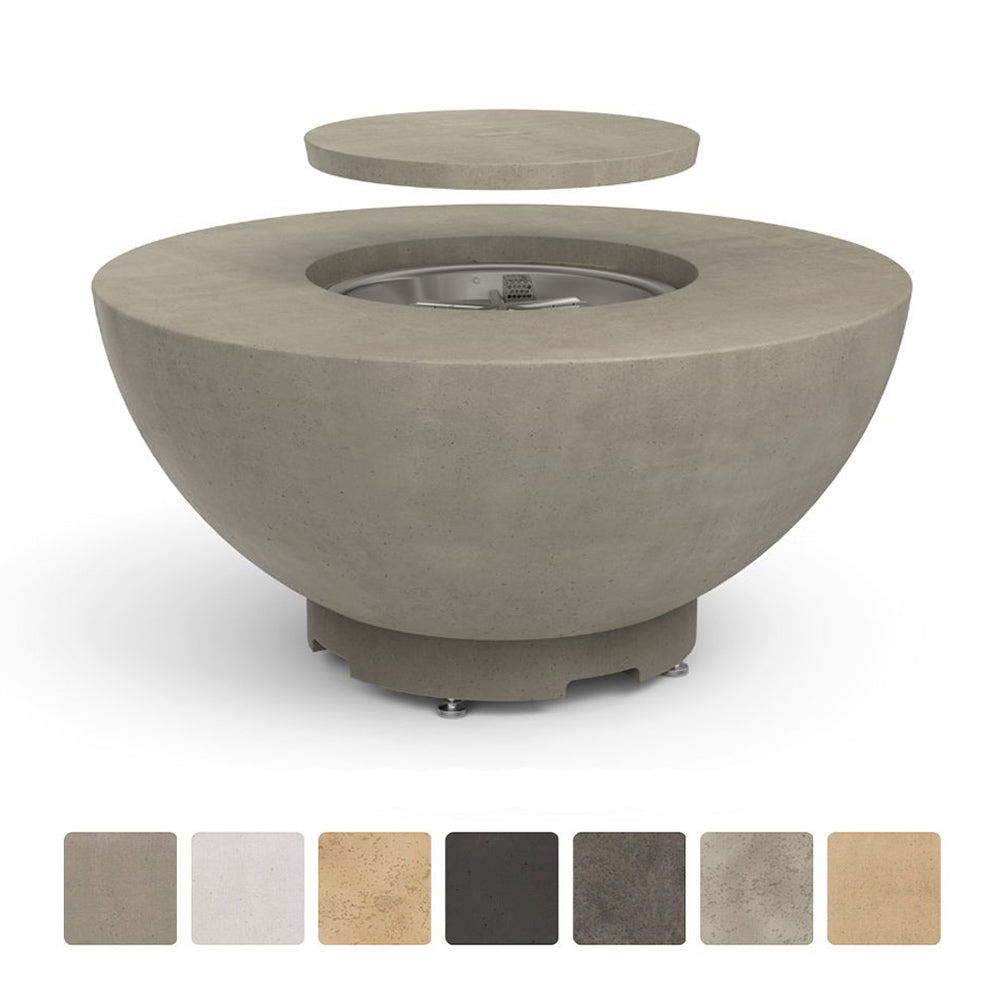 American Fyre Designs 48-Inch Round GFRC Chat Height Gas Fire Bowl