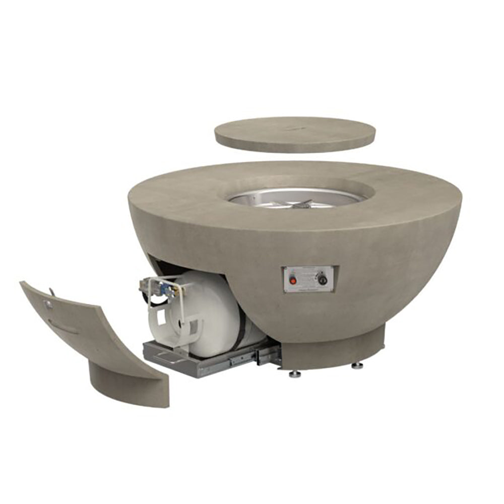 American Fyre Designs 48-Inch Round GFRC Chat Height Gas Fire Bowl