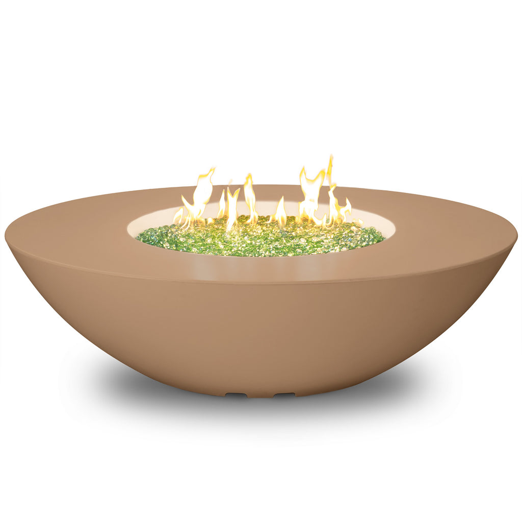 American Fyre Designs Calais 60-Inch Oval GFRC Chat Height Gas Fire Table