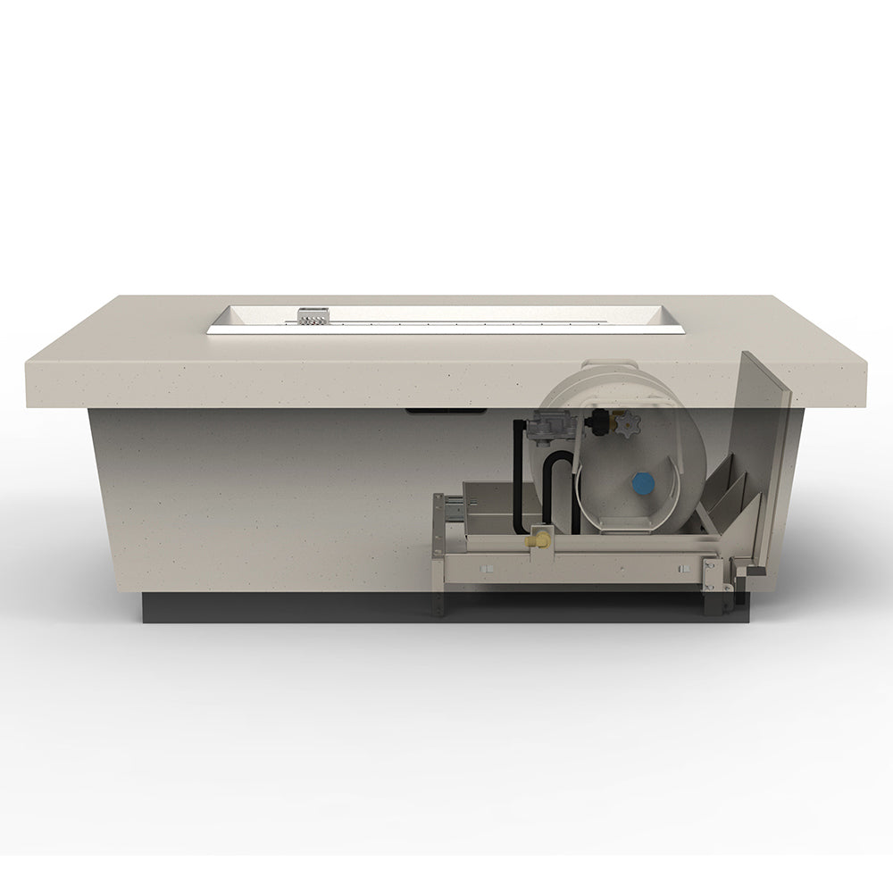 American Fyre Designs Contempo 52-Inch LP Select GFRC Chat Height Fire Table