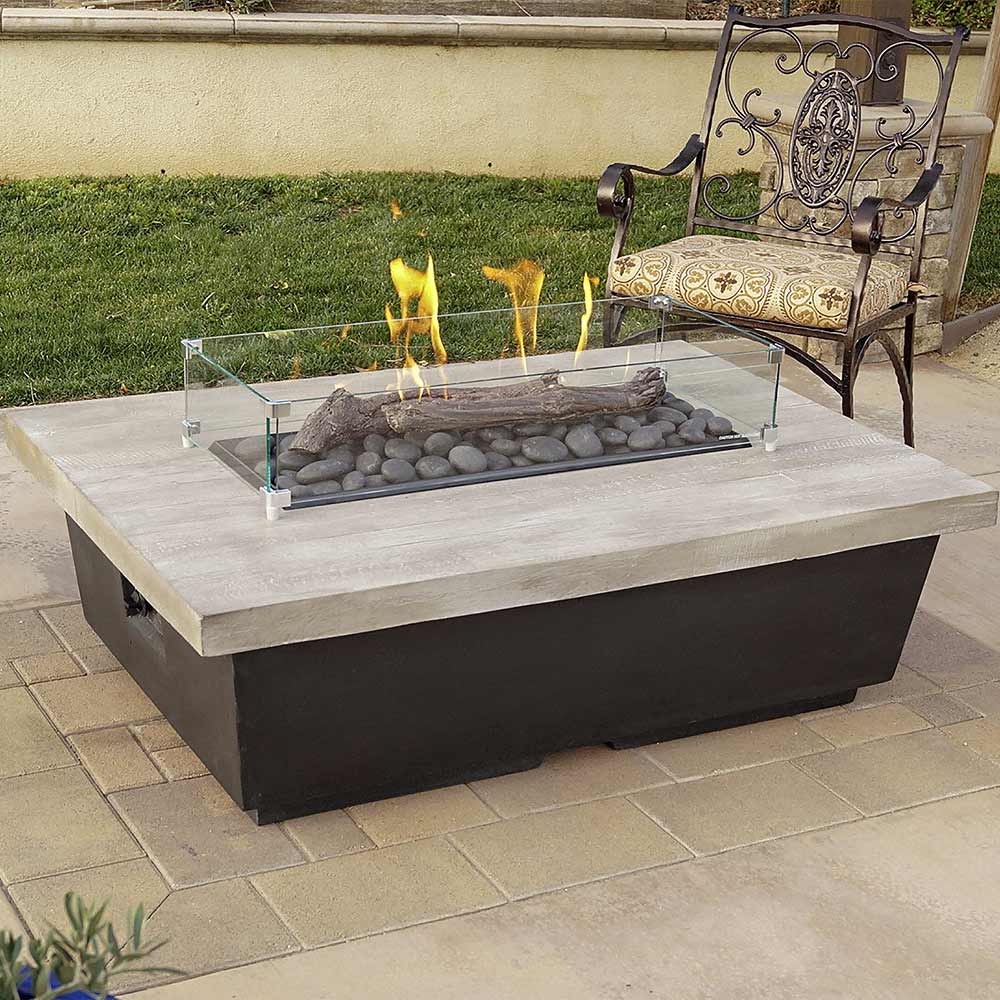 American Fyre Designs Contempo 52-Inch LP Select Reclaimed Wood Chat Height Fire Table