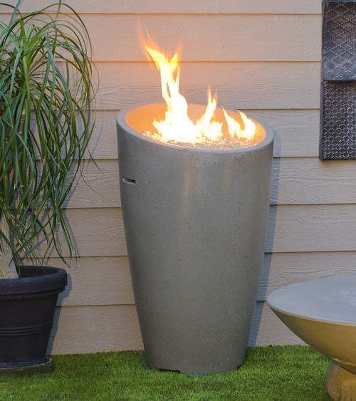 American Fyre Designs Eclipse 23-Inch GFRC Natural Gas Fire Urn