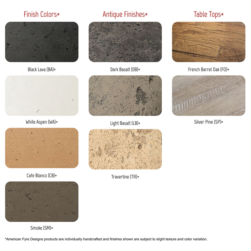 American Fyre Designs 8110 Burner Cover for 650, 712, 635 and 783 Rectangular Fire Tables