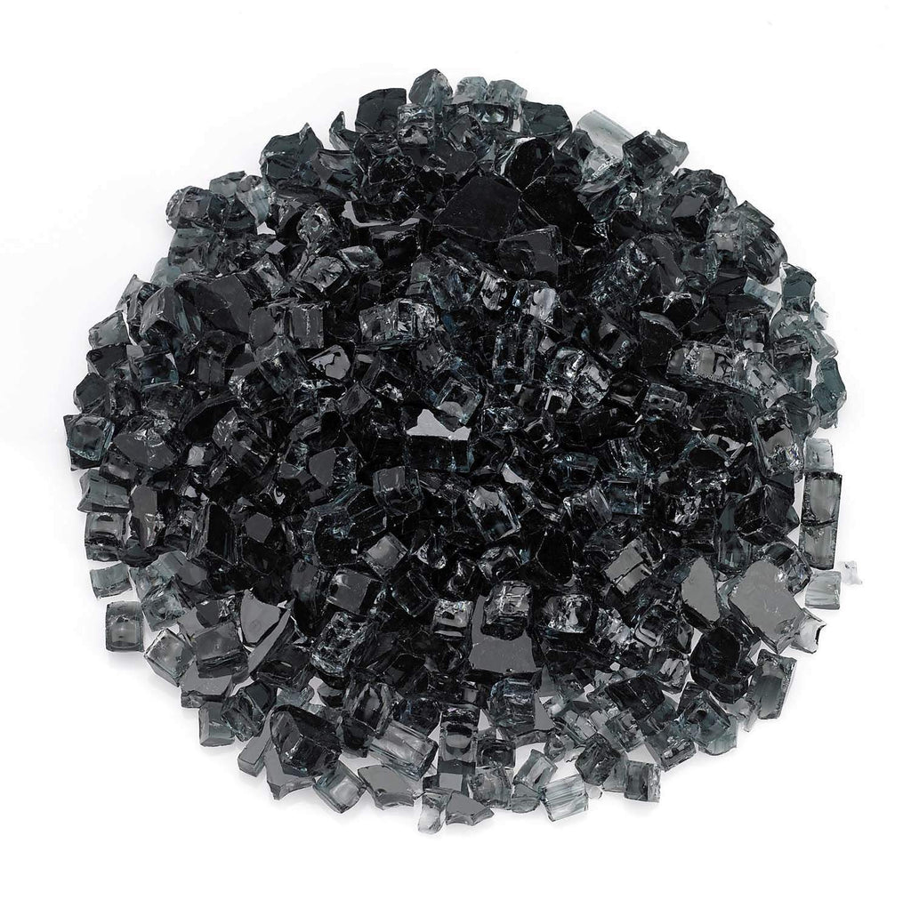 American Fire Glass 1/2-Inch Classic Fire Glass, 10-Pounds, Black