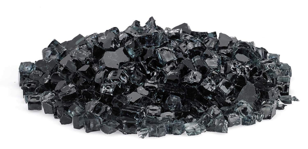American Fire Glass 1/2-Inch Classic Fire Glass, 10-Pounds, Black