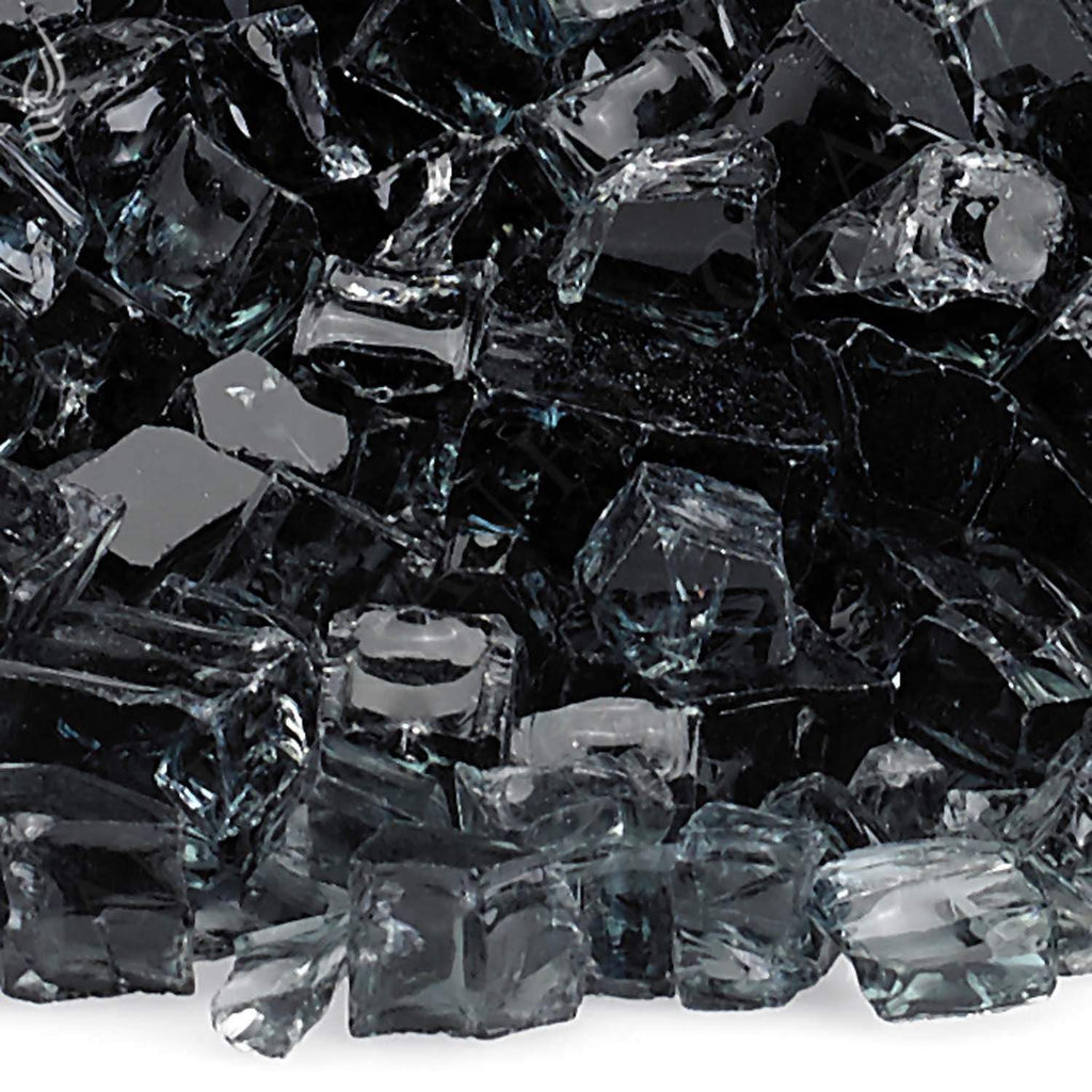 American Fire Glass 1/2-Inch Classic Fire Glass, 10-Pounds, Black