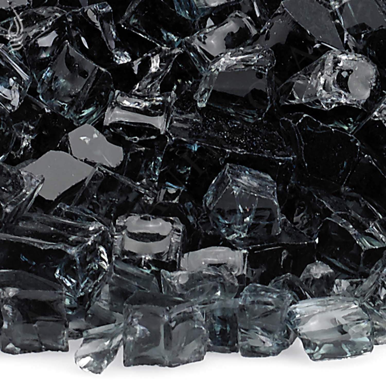 American Fire Glass 1/2-Inch Classic Fire Glass, 10-Pounds, Black