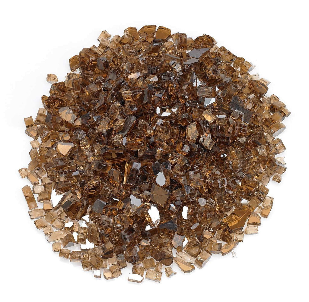 American Fire Glass 1/4-Inch Premium Fire Glass, 10 lbs, Copper Reflective