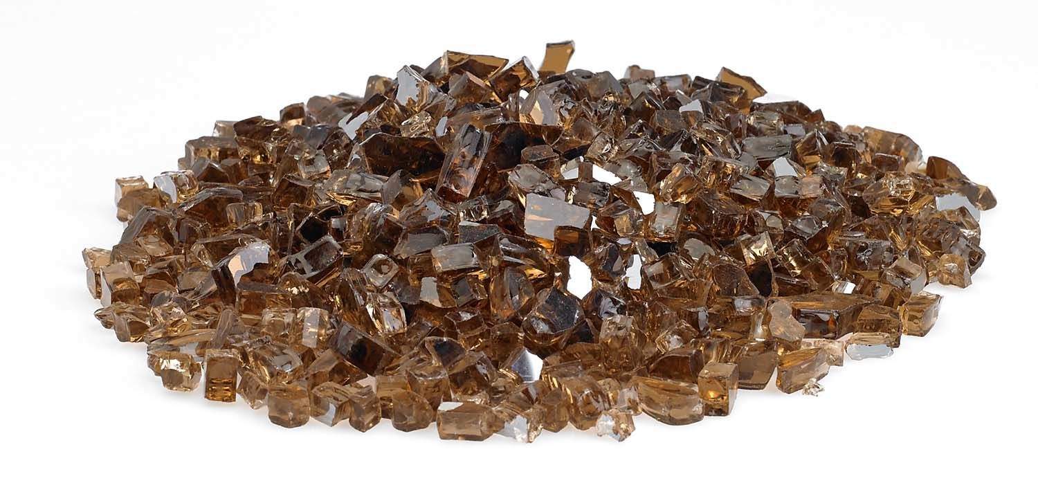 American Fire Glass 1/4-Inch Premium Fire Glass, 10 lbs, Copper Reflective