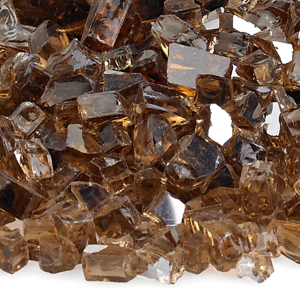 American Fire Glass 1/4-Inch Premium Fire Glass, 10 lbs, Copper Reflective