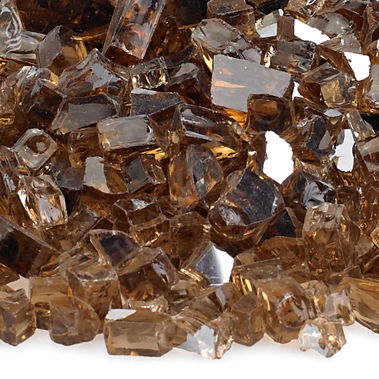 American Fire Glass 1/4-Inch Premium Fire Glass, 10 lbs, Copper Reflective