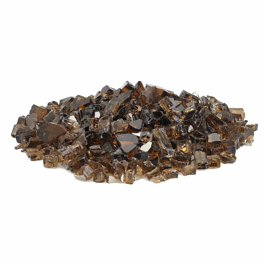 American Fire Glass 1/2-Inch Premium Fire Glass, 10 lbs, Copper Reflective