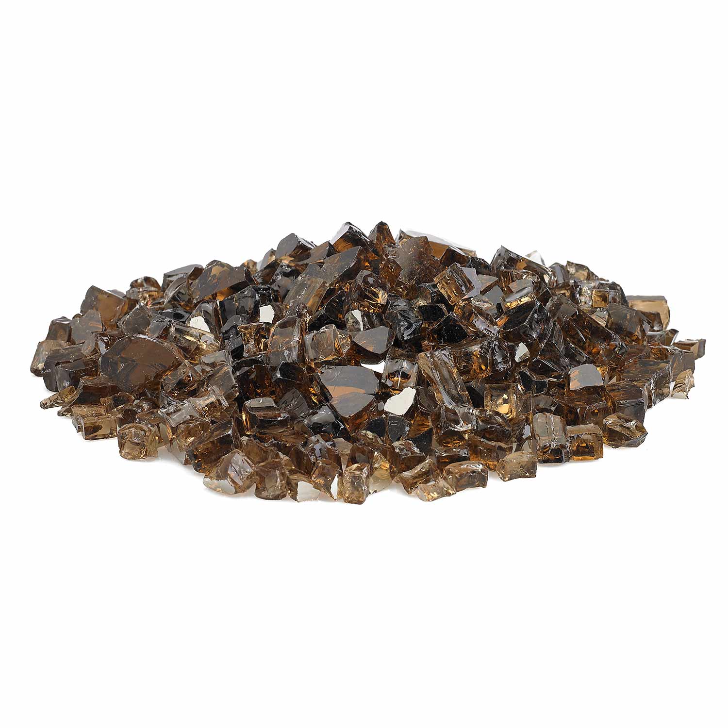 American Fire Glass 1/2-Inch Premium Fire Glass, 10 lbs, Copper Reflective