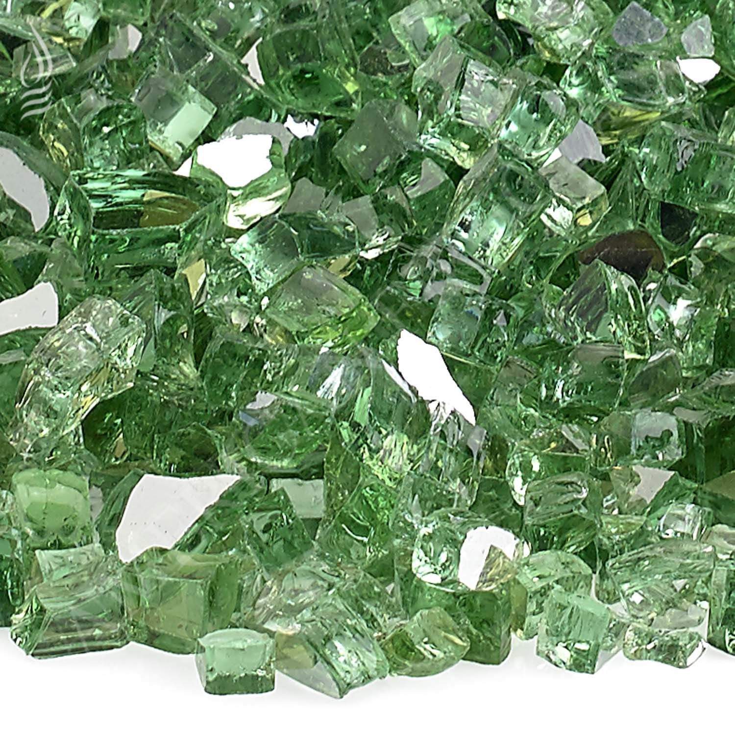 American Fire Glass 1/4-Inch Premium Fire Glass, 10 lbs, Evergreen Reflective