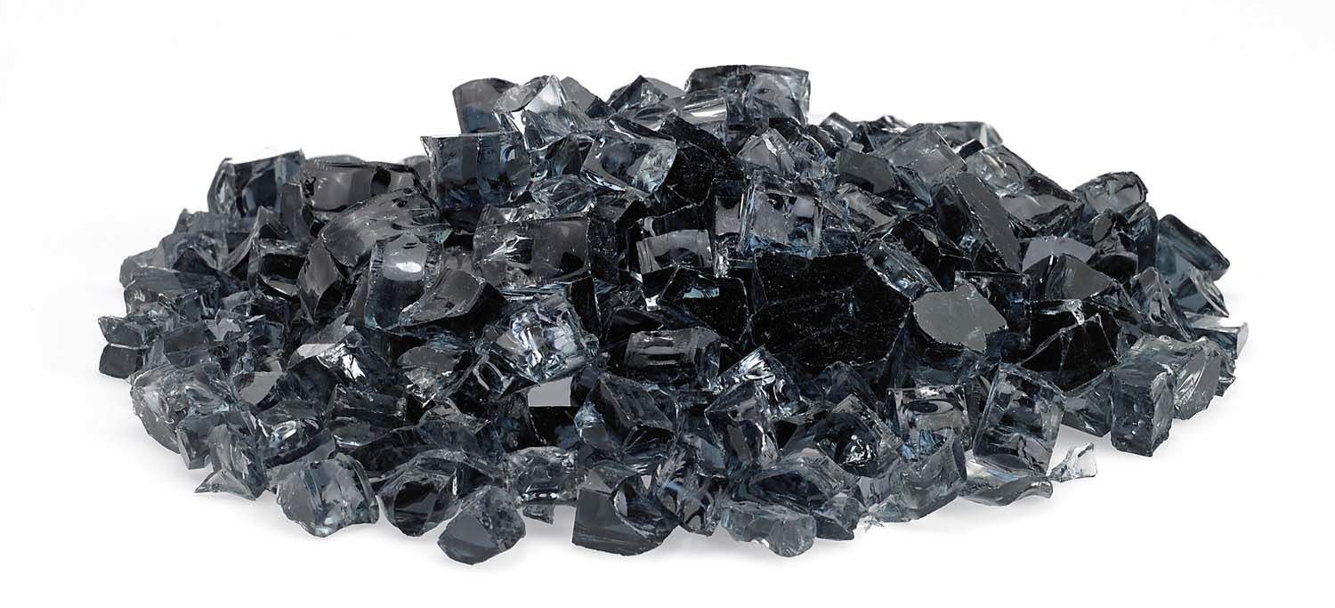 American Fire Glass 1/2-Inch Classic Fire Glass, 10 lbs, Grey