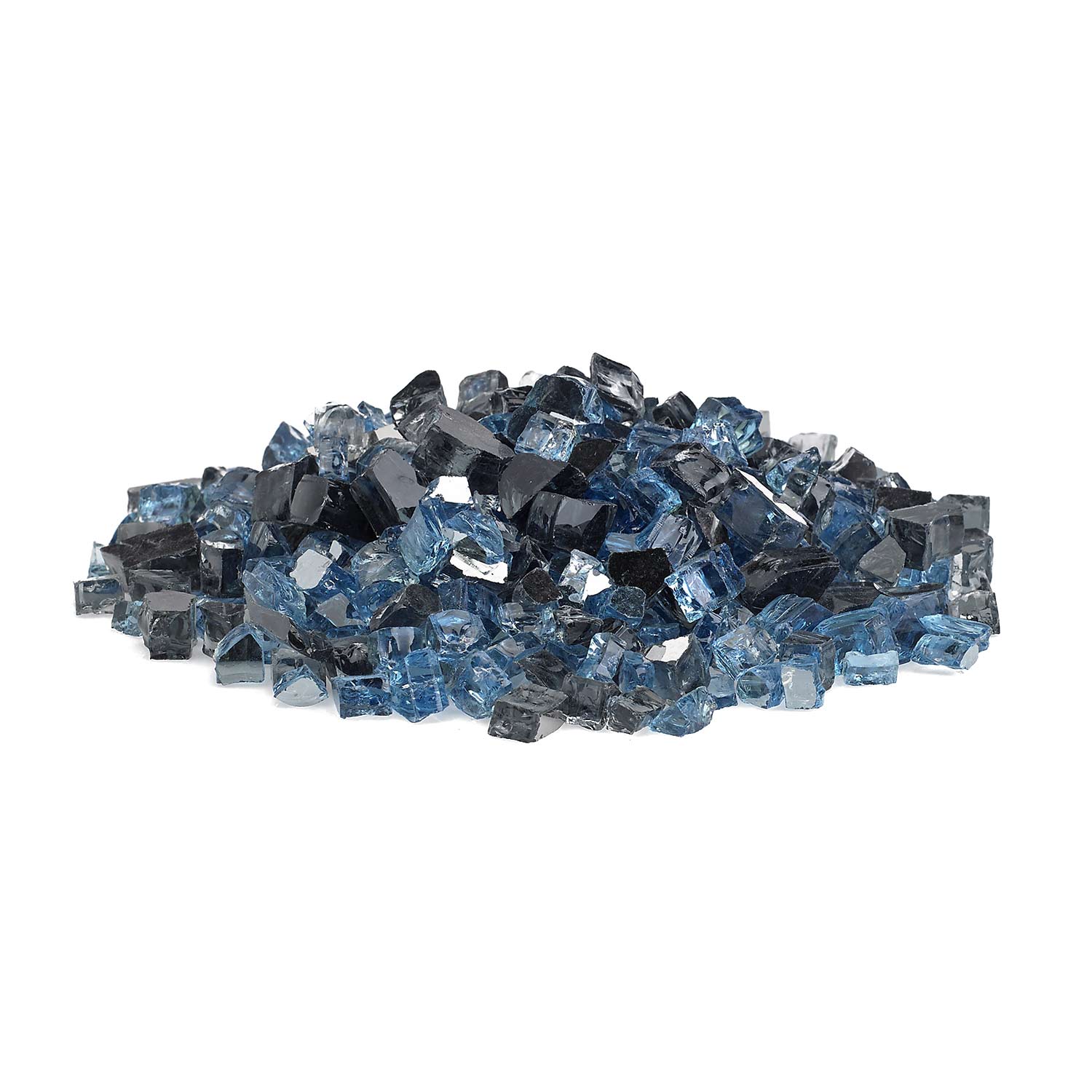 American Fire Glass 1/2-Inch Premium Fire Glass, 10 lbs, Maui Breeze Reflective