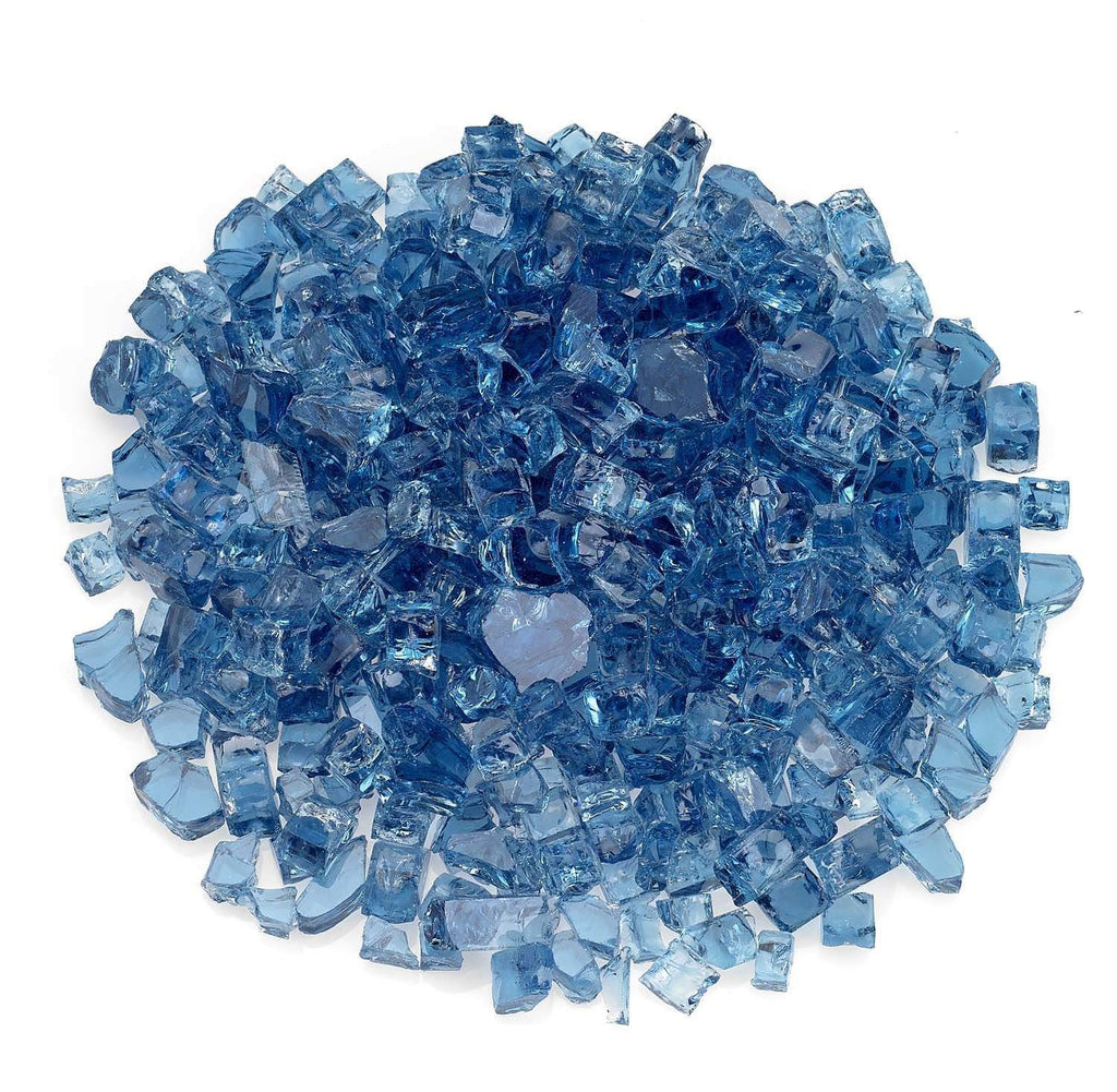American Fire Glass 1/2-Inch Classic Fire Glass, 10 lbs, Pacific Blue