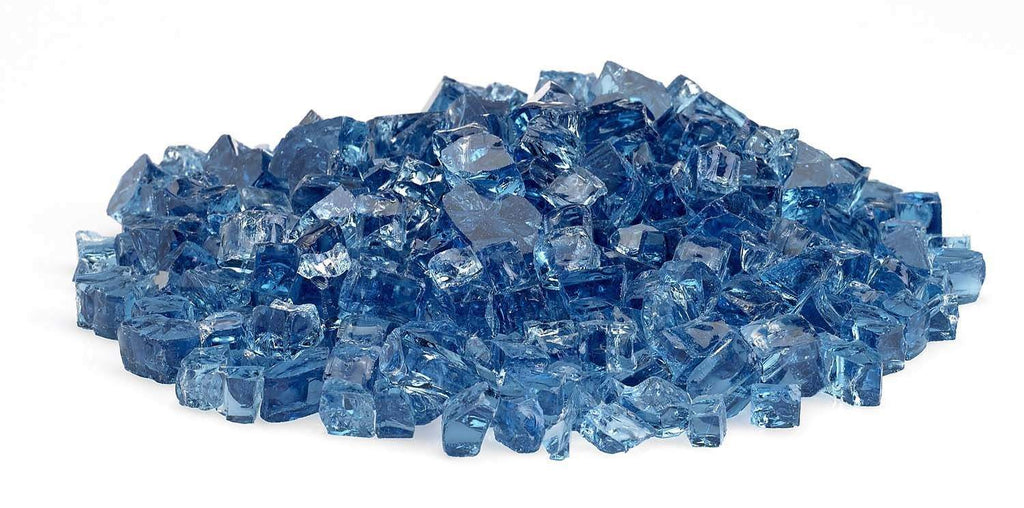 American Fire Glass 1/2-Inch Classic Fire Glass, 10-Pounds, Pacific Blue