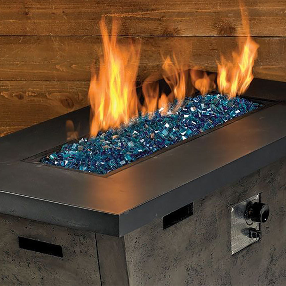 American Fire Glass 1/2-Inch Fireglass 2.0, 10 lbs, Pacific Blue Luster