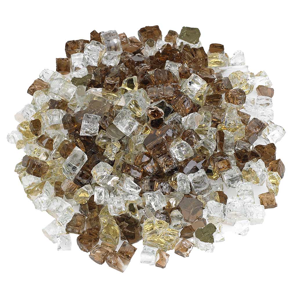 American Fire Products 1/2-Inch Premium Fire Glass, 10 lbs, Zion Reflective