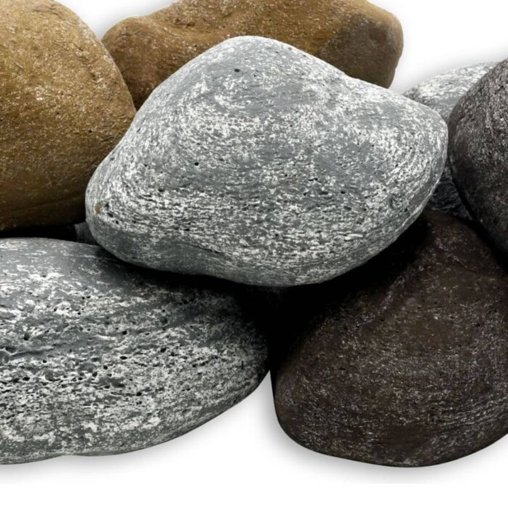 American Fire Products 12-Piece Lite Stone Cobble Set, Natural
