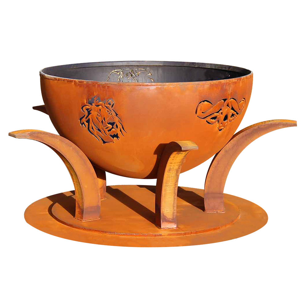 Fire Pit Art AFC Africa's Big Five Gas Fire Pit