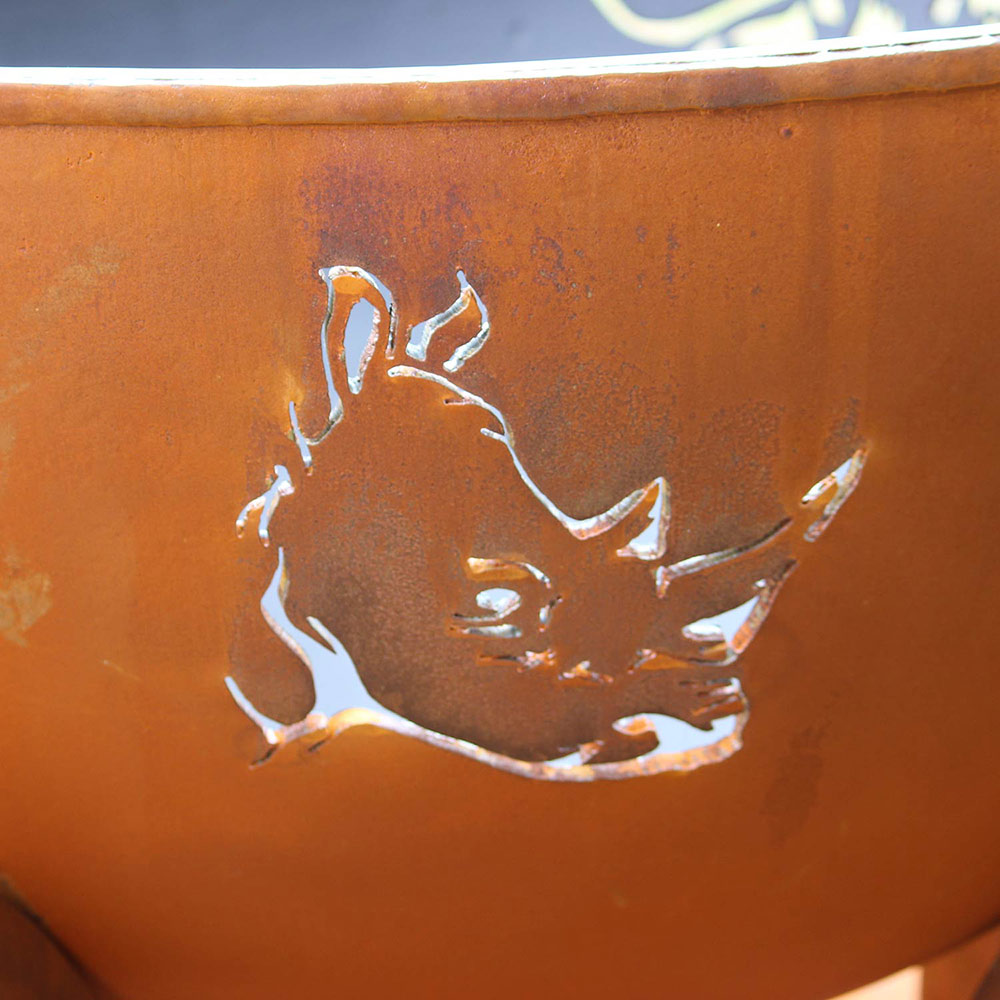 Fire Pit Art AFC Africa's Big Five Gas Fire Pit