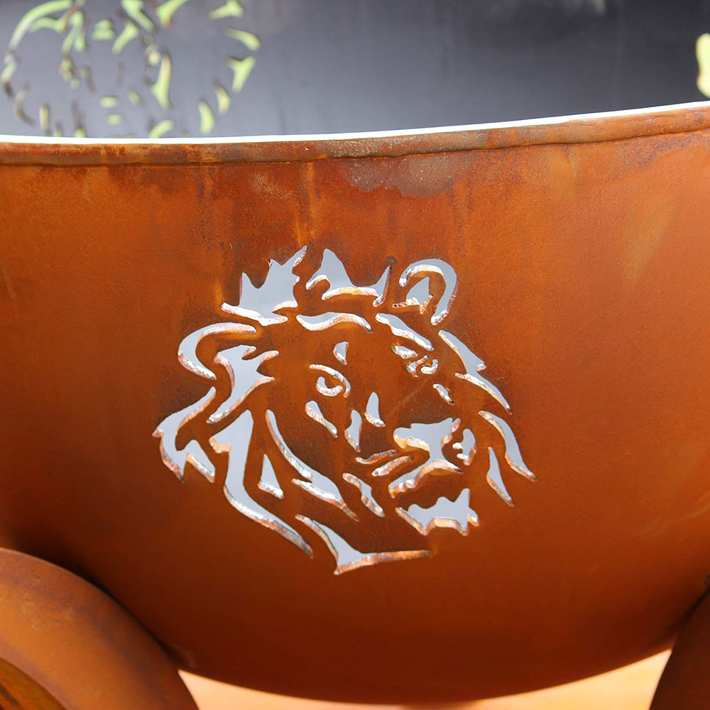 Fire Pit Art AFC Africa's Big Five Gas Fire Pit