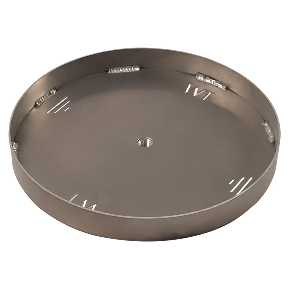 Warming Trends ALPAN-C Aluminum Fire Pit Burner Pan with 2-Inch Side Walls, Round