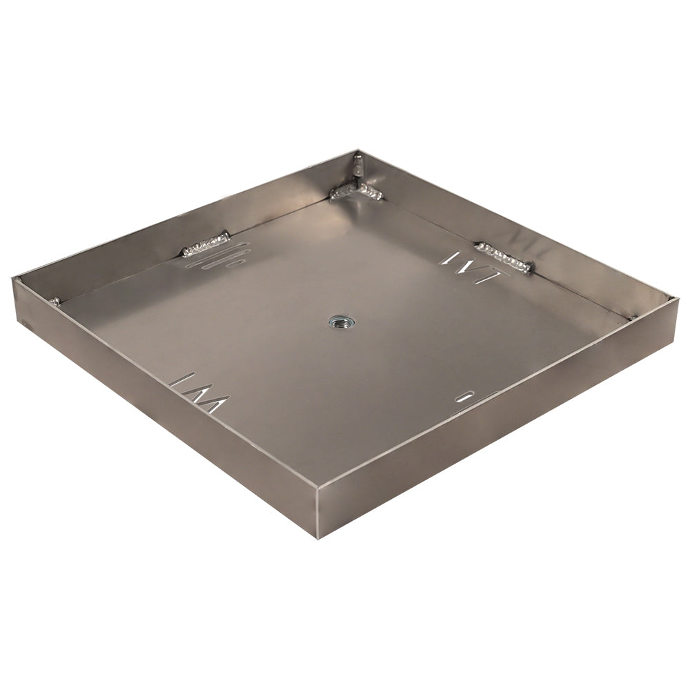 Warming Trends ALPAN-S Aluminum Fire Pit Burner Pan with 2-Inch Side Walls, Square