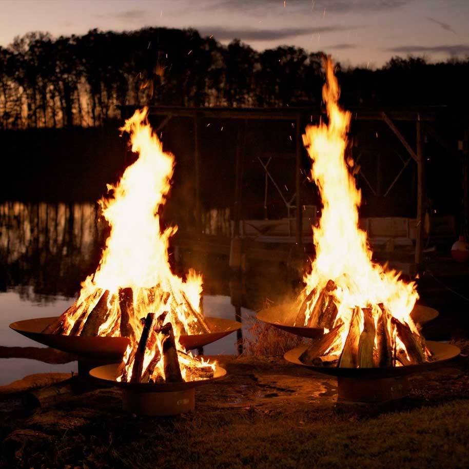 Fire Pit Art Asia Wood Fire Pit, 48 Inch