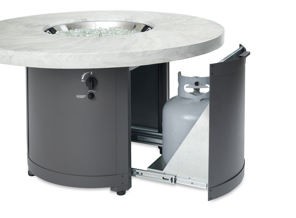 The Outdoor GreatRoom Company BC-20 Beacon Chat Height Fire Pit Table, 48x48-Inches