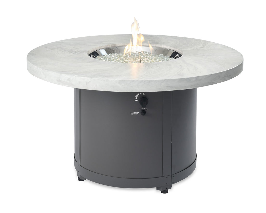 The Outdoor GreatRoom Company BC-20 Beacon Chat Height Fire Pit Table, 48x48-Inches