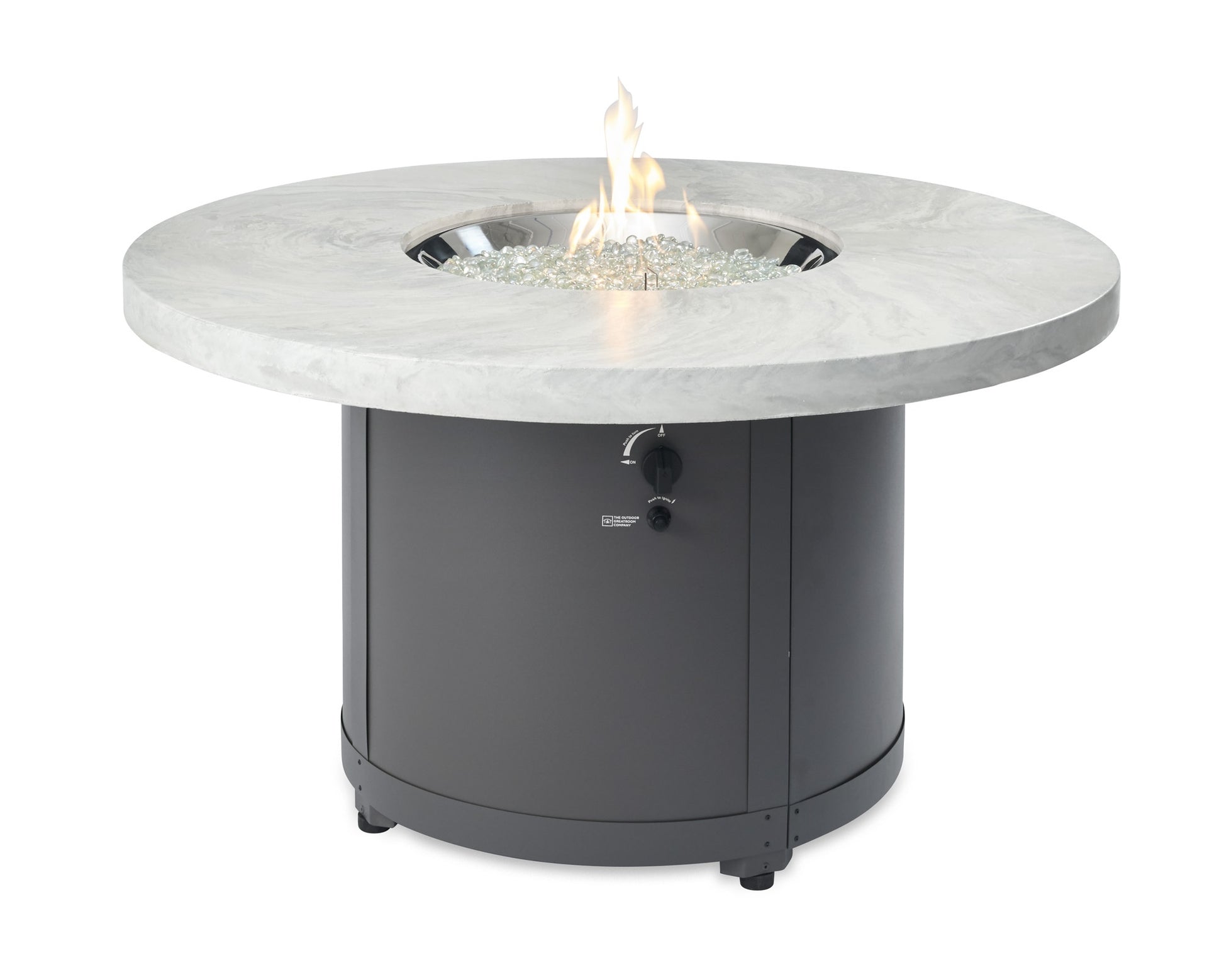 The Outdoor GreatRoom Company BC-20 Beacon Chat Height Fire Pit Table, 48x48-Inches
