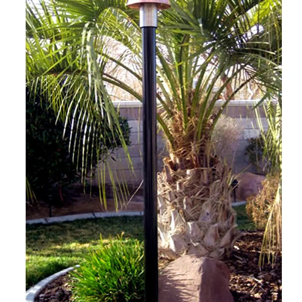 Fire by Design Copper Cone Gas Torch Head with Black Powder-Coated Pole