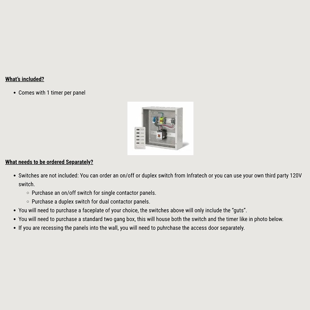Bull Single Heater Contactor Panel with Digital Timer