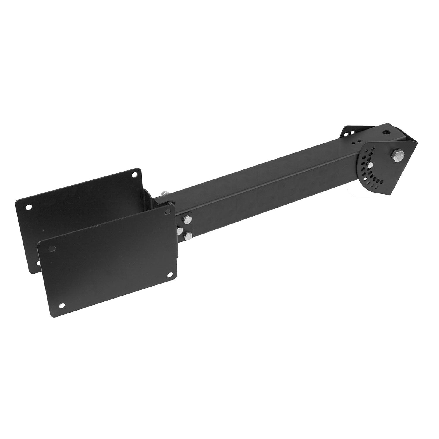 Bromic ceiling mount pole with black mounting brackets, 33.31 in.